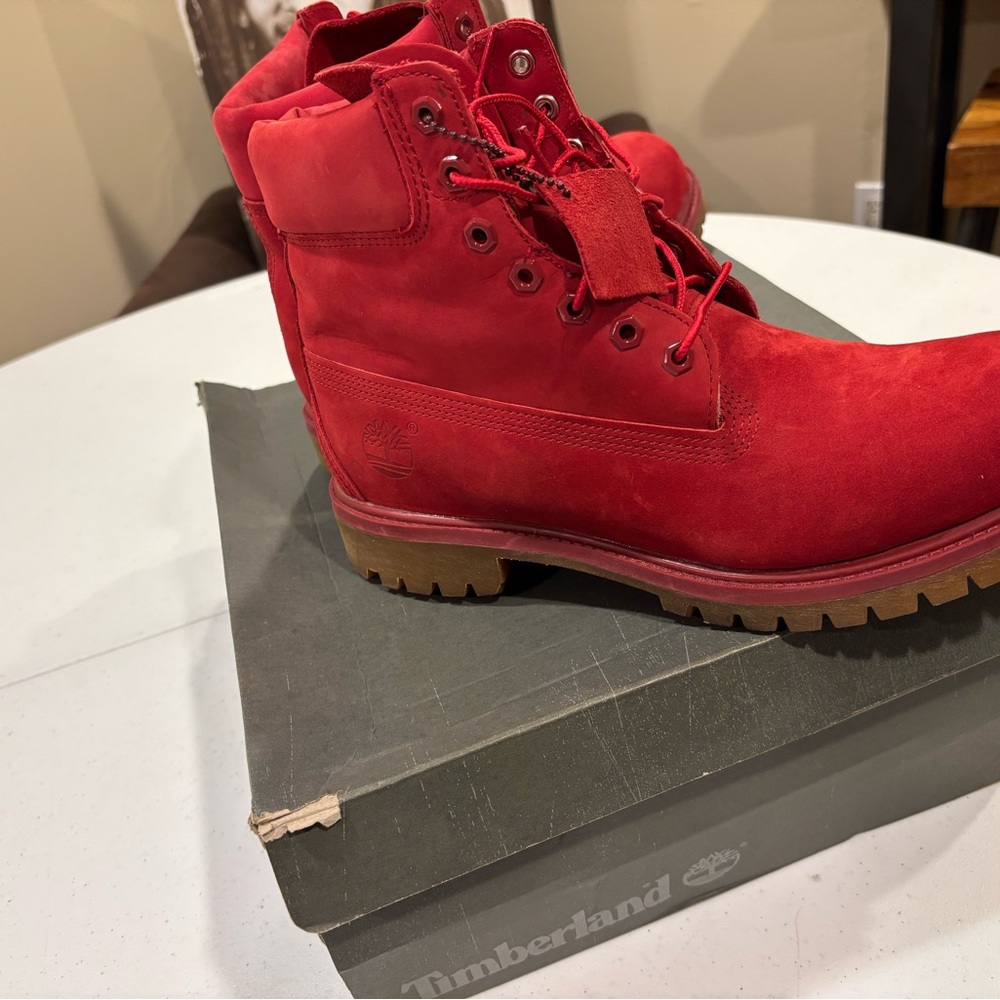 Timberland 6-Inch Premium Ruby Red Waterproof Boo… - image 5